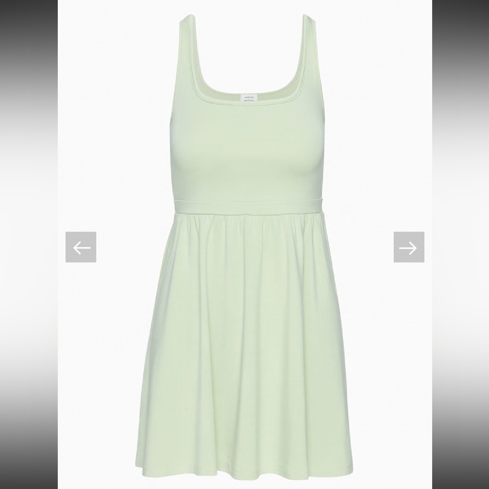 Wilfred Dress - “Market Mini Dress” sleeveless fit and flare mint green